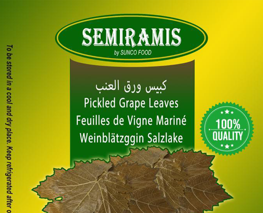 Pickled grape leaves